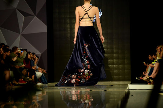 Sequin evening dress demo