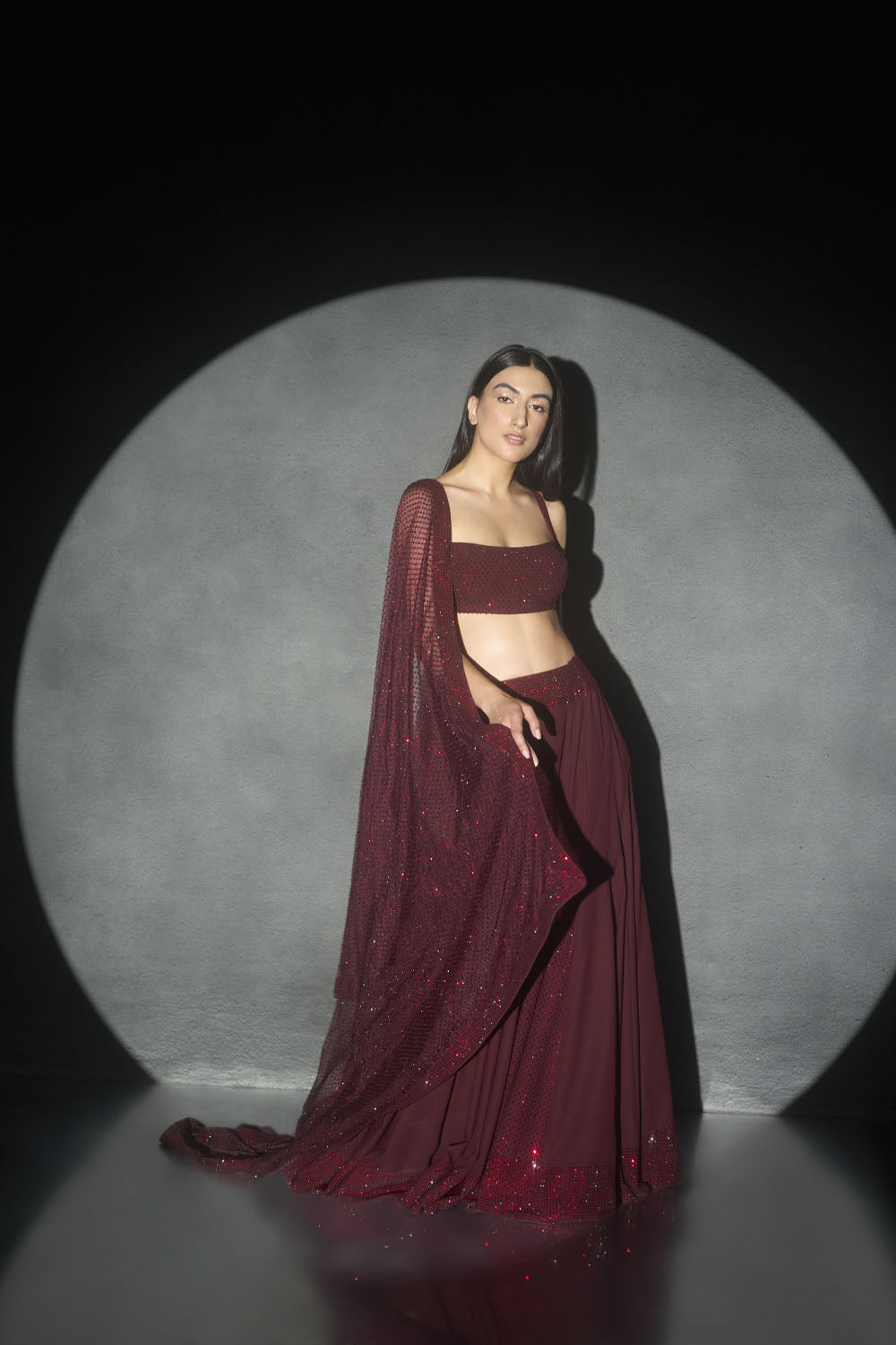 Julia Plum Lehenga Set