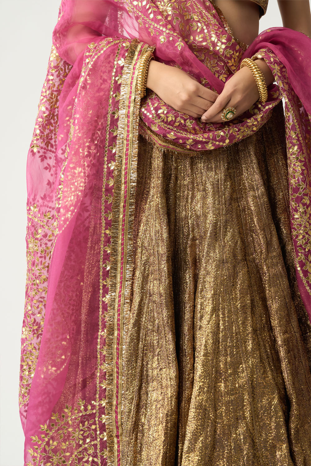 Gangu Dupatta Jamini Lehenga Set