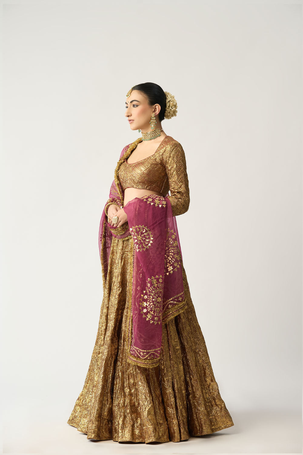 Ira Mehroon Lehenga Set