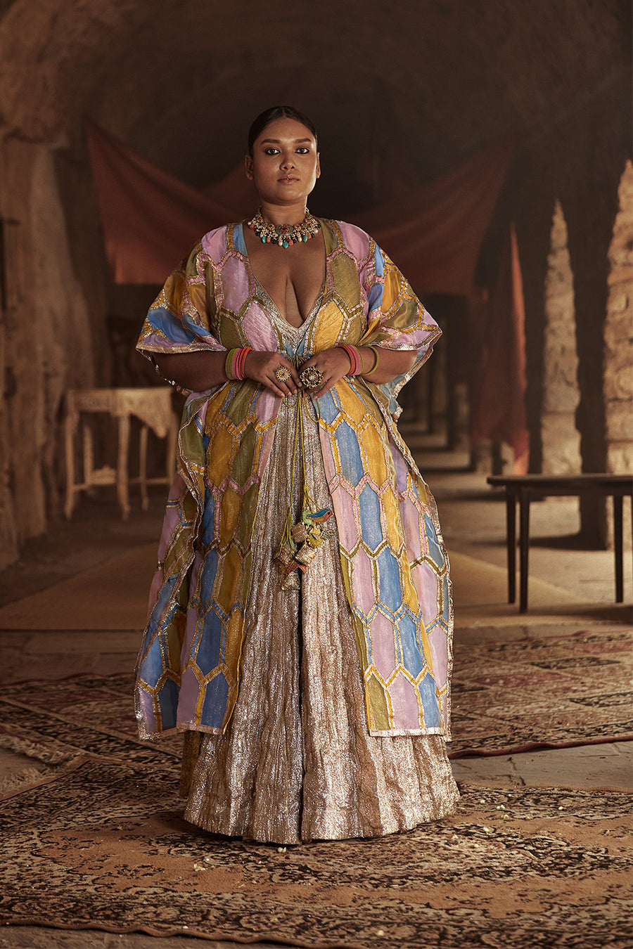Kausar Kaftan Lehenga Set-A